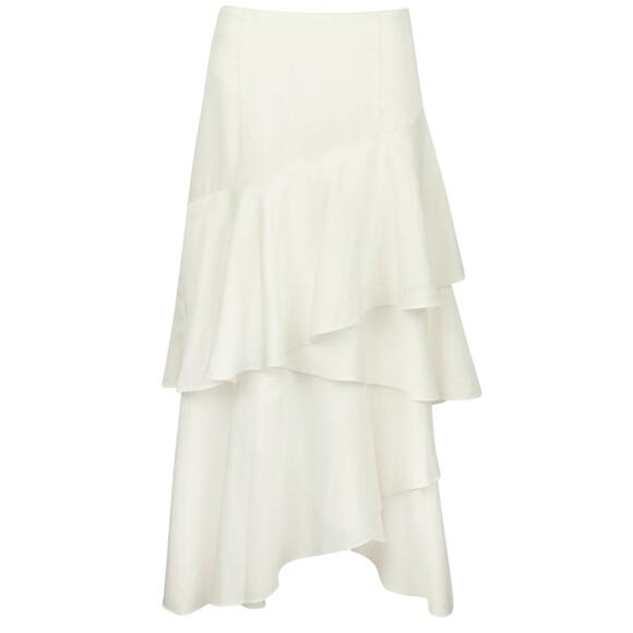 Vintage Collection Ivory Ruffle Maxi Layered Skirt Western Tulle Size M - Picture 2 of 6